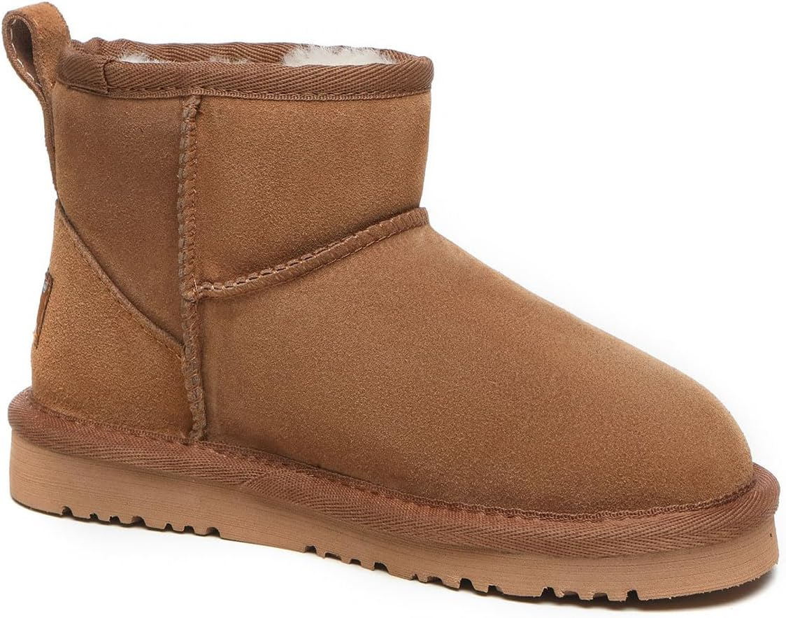 AS UGG Kids Boots Sheepskin Wool Suede Upper Water Resistant Mini Boots Noel image number 6