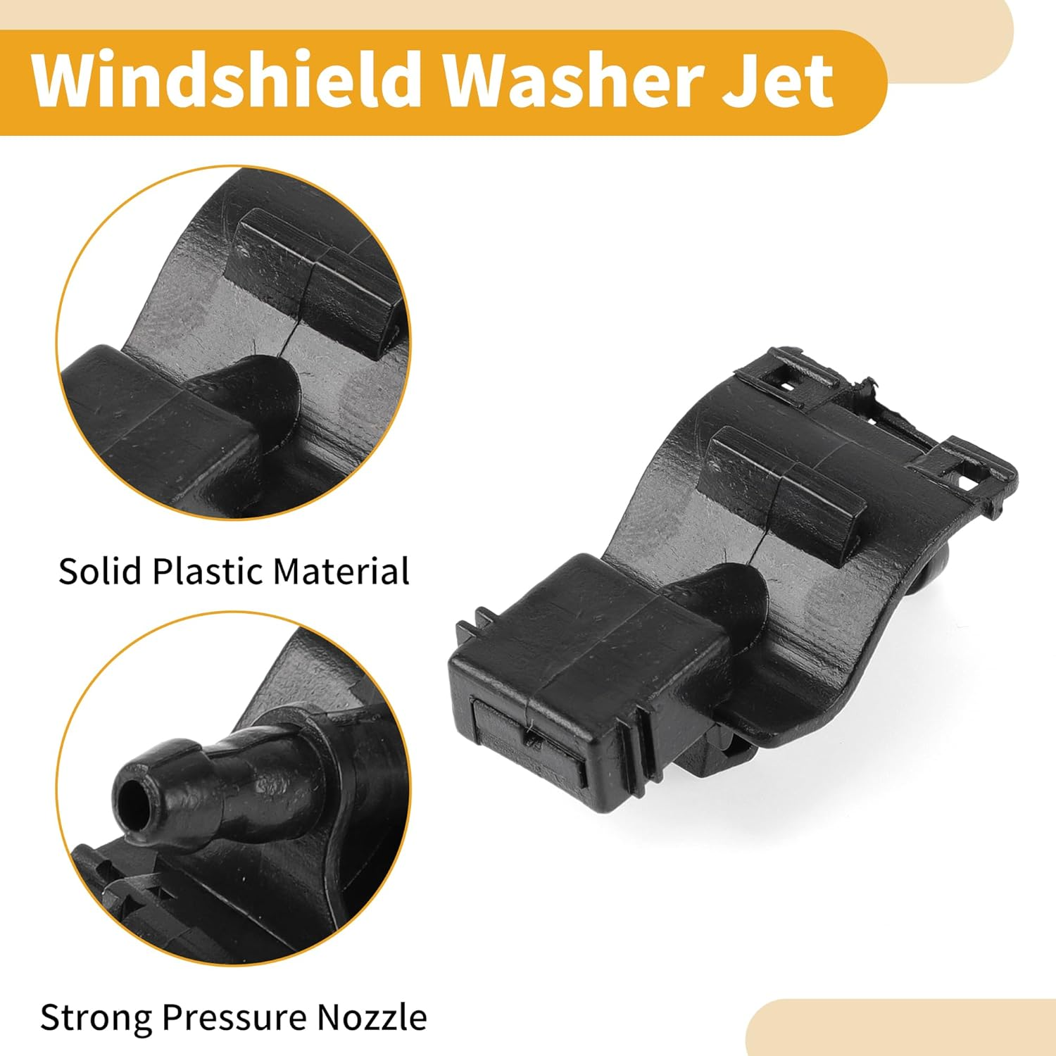 X AUTOHAUX Windshield Washer Nozzle No.8538130170 Car Front Windshield Spray Nozzles Wiper Spray Washer Jet for Toyota RAV4 2006-2011 Black image number 1