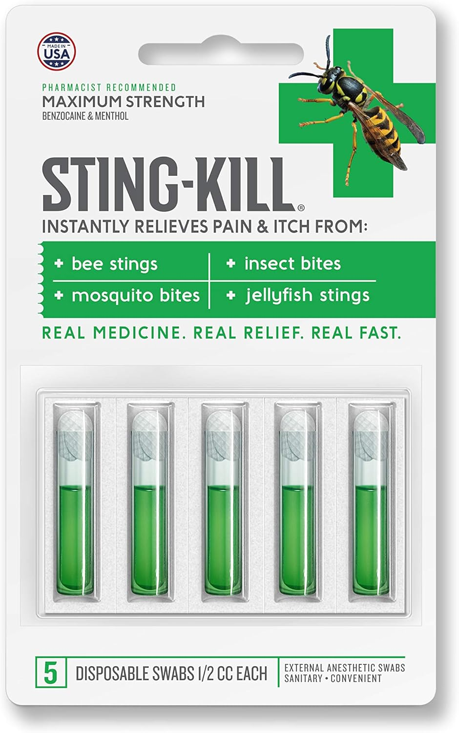 Sting-Kill Disposable Swabs 5 Each Pack of 5 image number 1