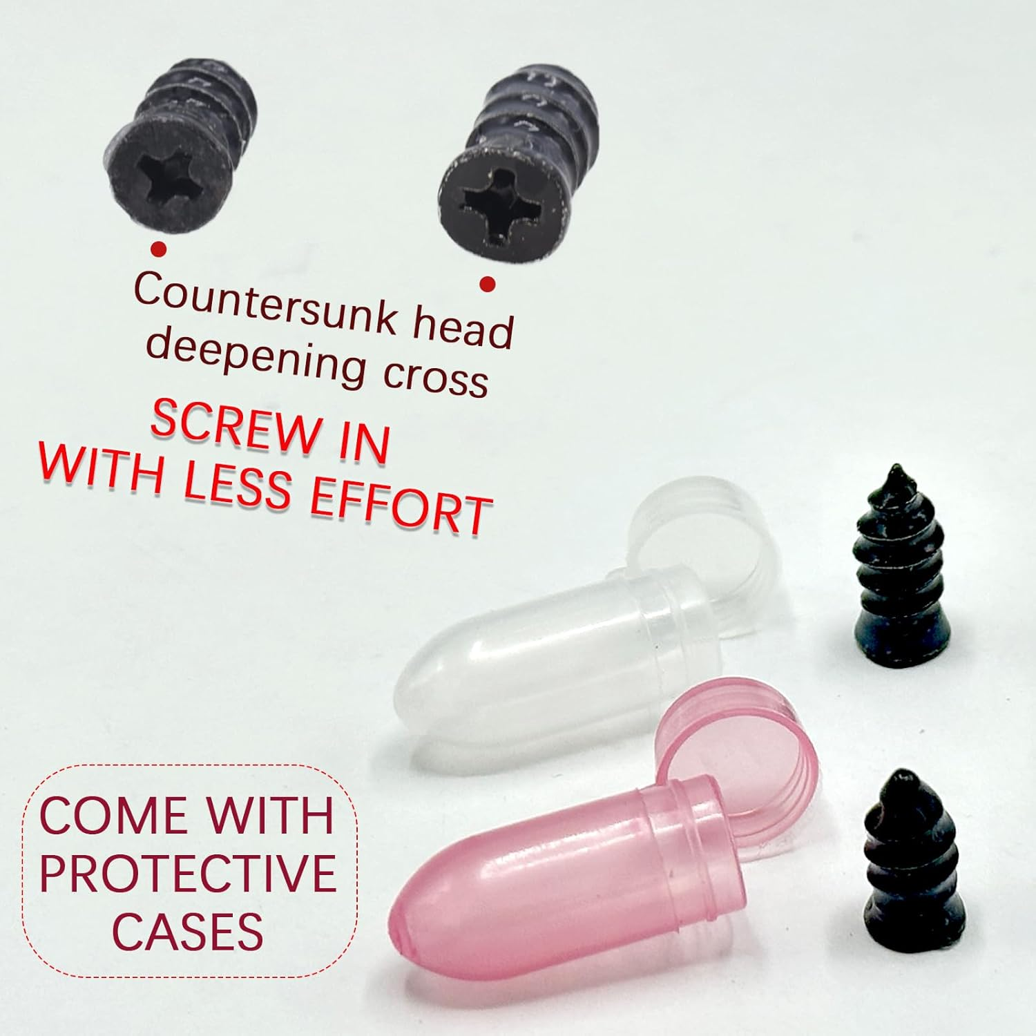 Pack of 40 Black Tire Repair Nails, 2 Size Fast Tool Self-Service Tire Repair Plugs with Screwdriver, Vacuum Tire Mending Nail with Rubber Surface for Auto Car Motorcycle Tire Rapid Repair image number 2