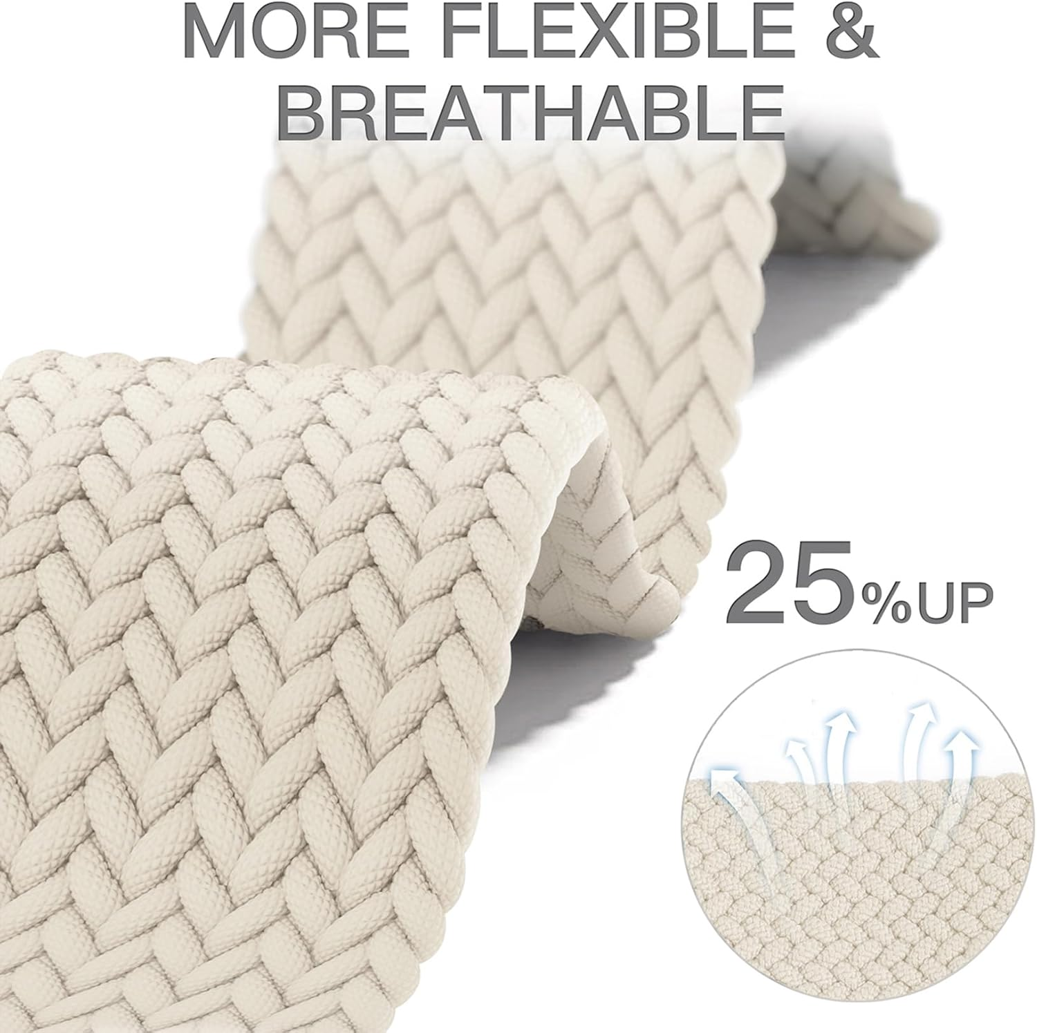 Everact 20Mm Magnetic Braided Watch Bands Compatible with Garmin Vivoactive 5/Vivoactive 6/3/3 Music/Venu Sq 2/Venu, Quick Release Nylon Soft Sport Stretchy Strap for Forerunner 55/165/245/645 - Black image number 3