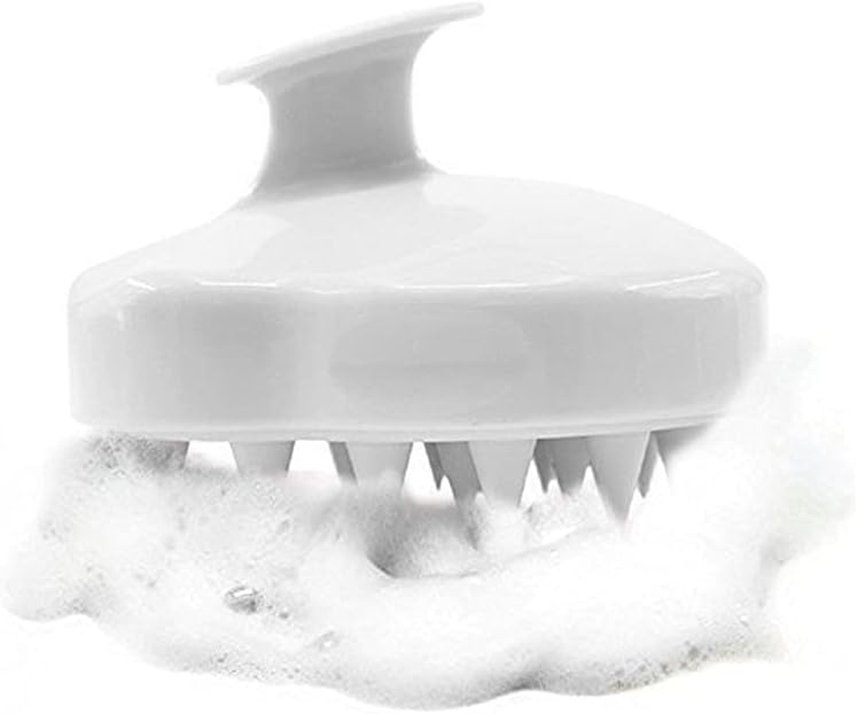 Hair Scalp Massager Shampoo Brush, Scalp Care Hair Wash Brush Silicone Comb - Pink - Black image number 2