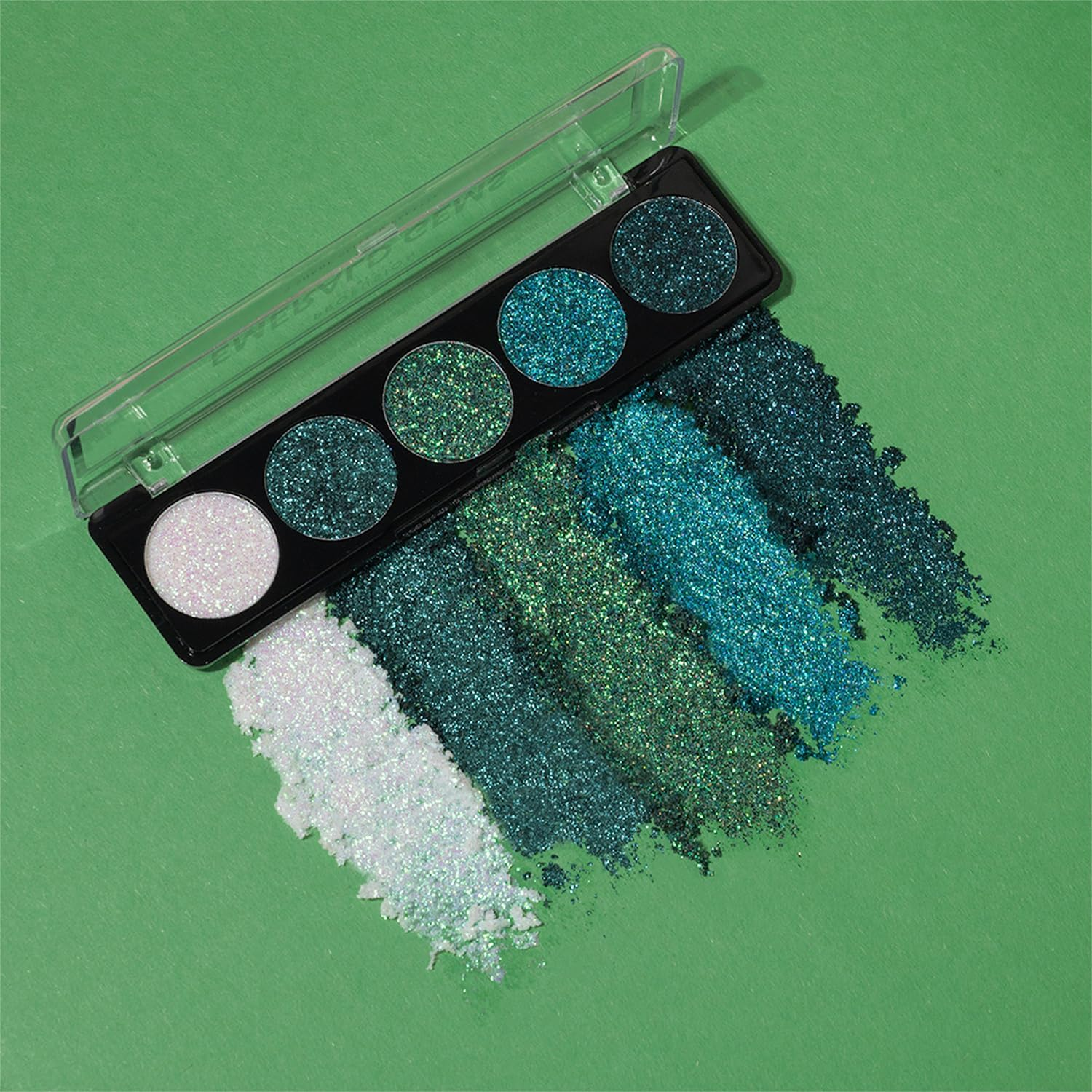 Profusion Cosmetics Emerald Gems 5 Tone Eyeshadow Palette, Multi-Colour image number 4