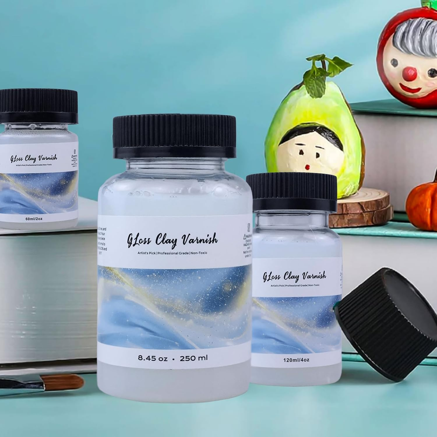 Clay Varnish Gloss Signature 4.05Oz (120Ml) Clay Sculpture Sealant, Glossy Clay Varnish, Varnish for Polymer or Air Hardening Clay, Clear Gloss Varnish for Clay. image number 5