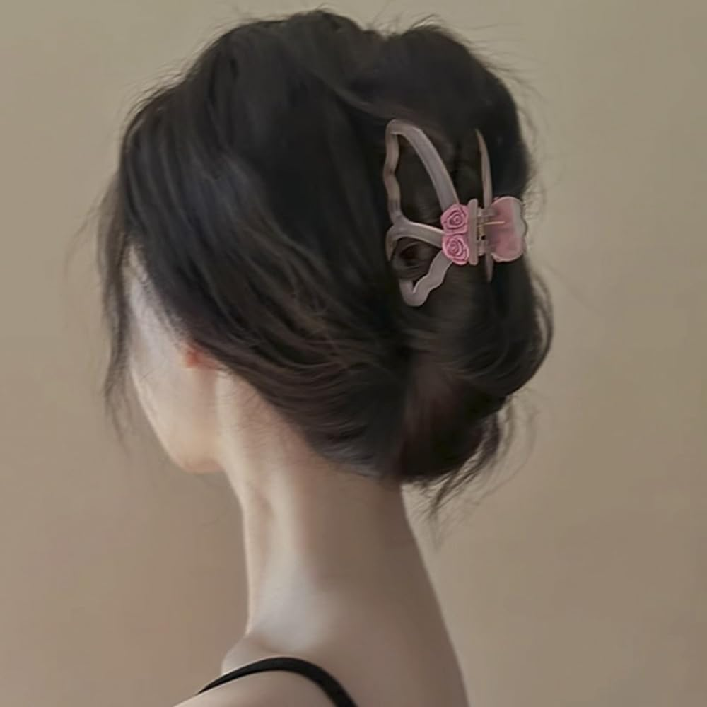 3Pcs Butterfly Hair Clips, Flowers Hair Clips, Women Hair Accessories image number 1