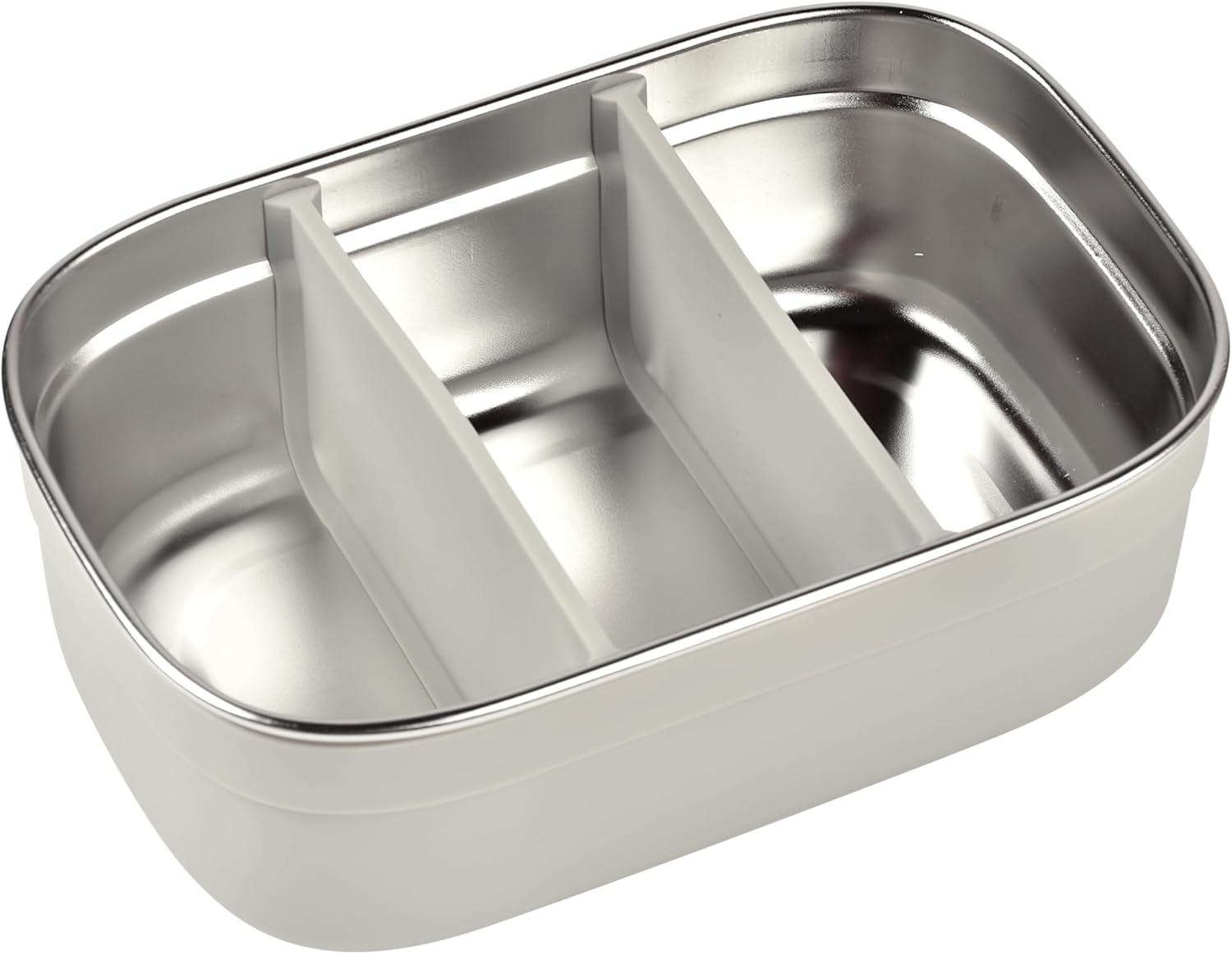 B&Eacute;ABA, Children'S Lunch Box with Compartments, Leak-Proof and Bpa-Free, Stainless Steel Bento Box Children, Silicone Case, Extremely Robust, Ideal for Nursery and School, 760 Ml, Grey/Blue - Grey/Powder Pink image number 4