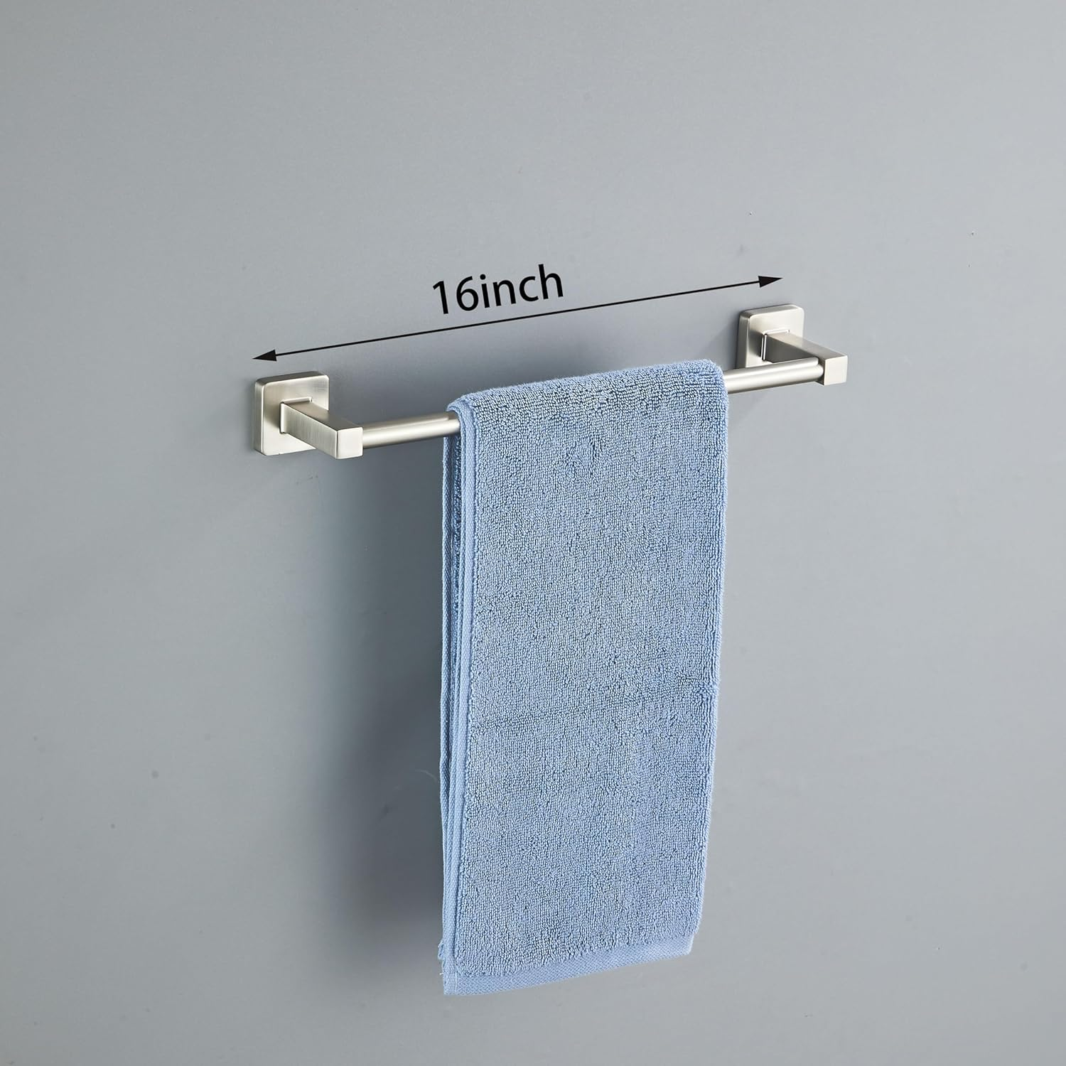 Brushed Nickel Bathroom Hardware Set 4 Pieces,Towel Bar Set Stainless Steel Wall Mounted, Includes 16In Hand Towel Bar, Towel Ring, Robe Towel Hooks,Toilet Paper Holder, Bathroom Towel Rack Set&hellip; image number 5