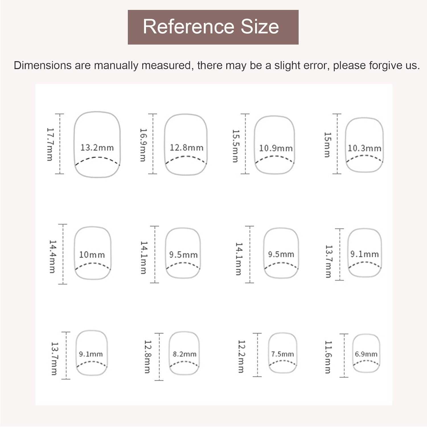 24 PCS Marbled Halo Press on Nails Short Fake Nails Brown & White False Nails Wearable Fake Nails Glossy Fake Nails Gifts for Women and Girls image number 6