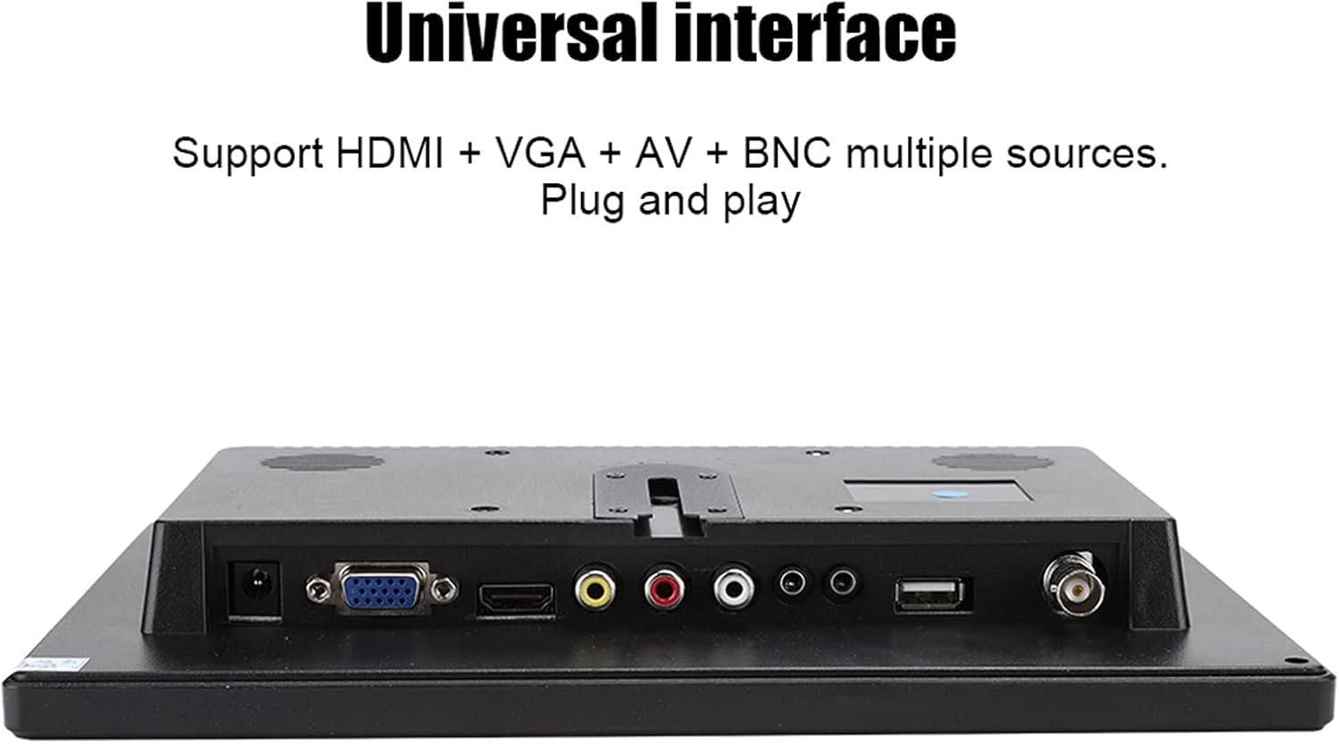 10.1In 1280X800 HD Monitor, 10 Inch LCD Security Display with HDMI/VGA/AV/BNC Input, 16:9 Small Screen Built-In 3Wx2 Speakers for Pi/Switch image number 4