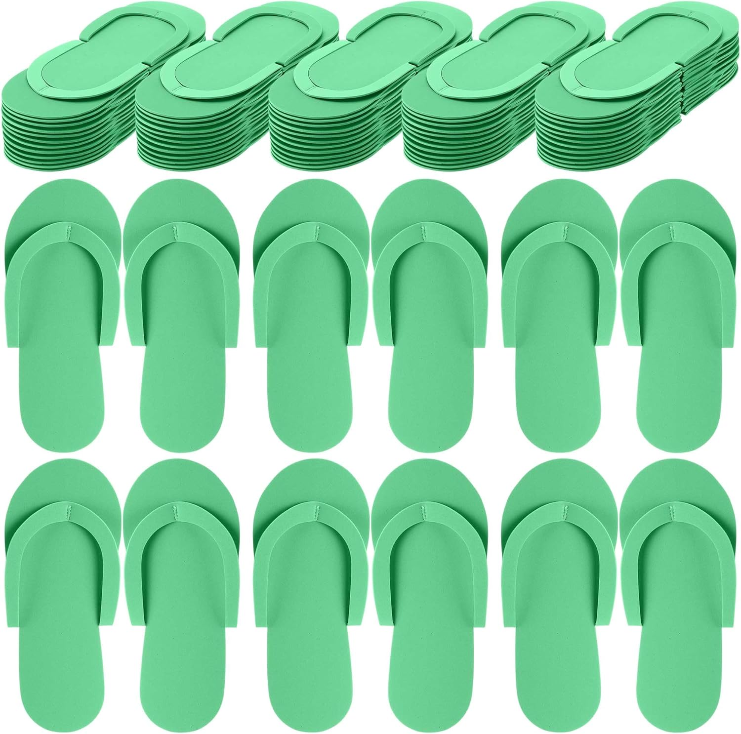 Jenpen 60 Pairs Disposable Slippers Foam Pedicure Flip Flops Disposable Flip Flops Foldable Pedicure Slippers for Salon Spa Hotel