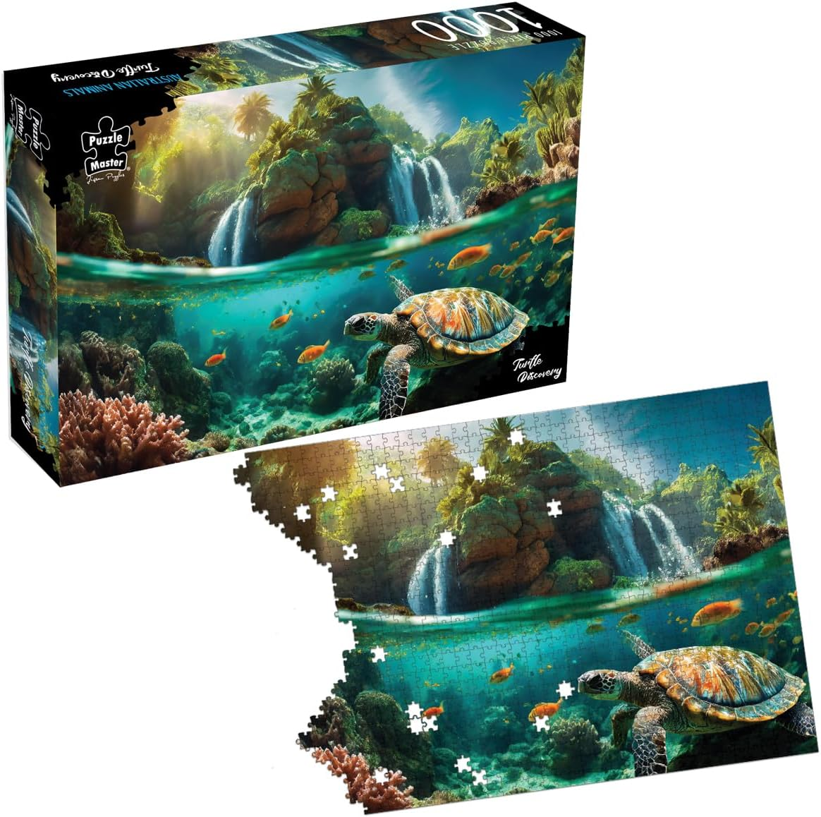 Puzzle Master 1000 Piece Jigsaw Puzzle - Turtle Discovery Surreal Australia Collection - 35X25Cm Jigsaw Puzzles 1000 Pieces image number 2