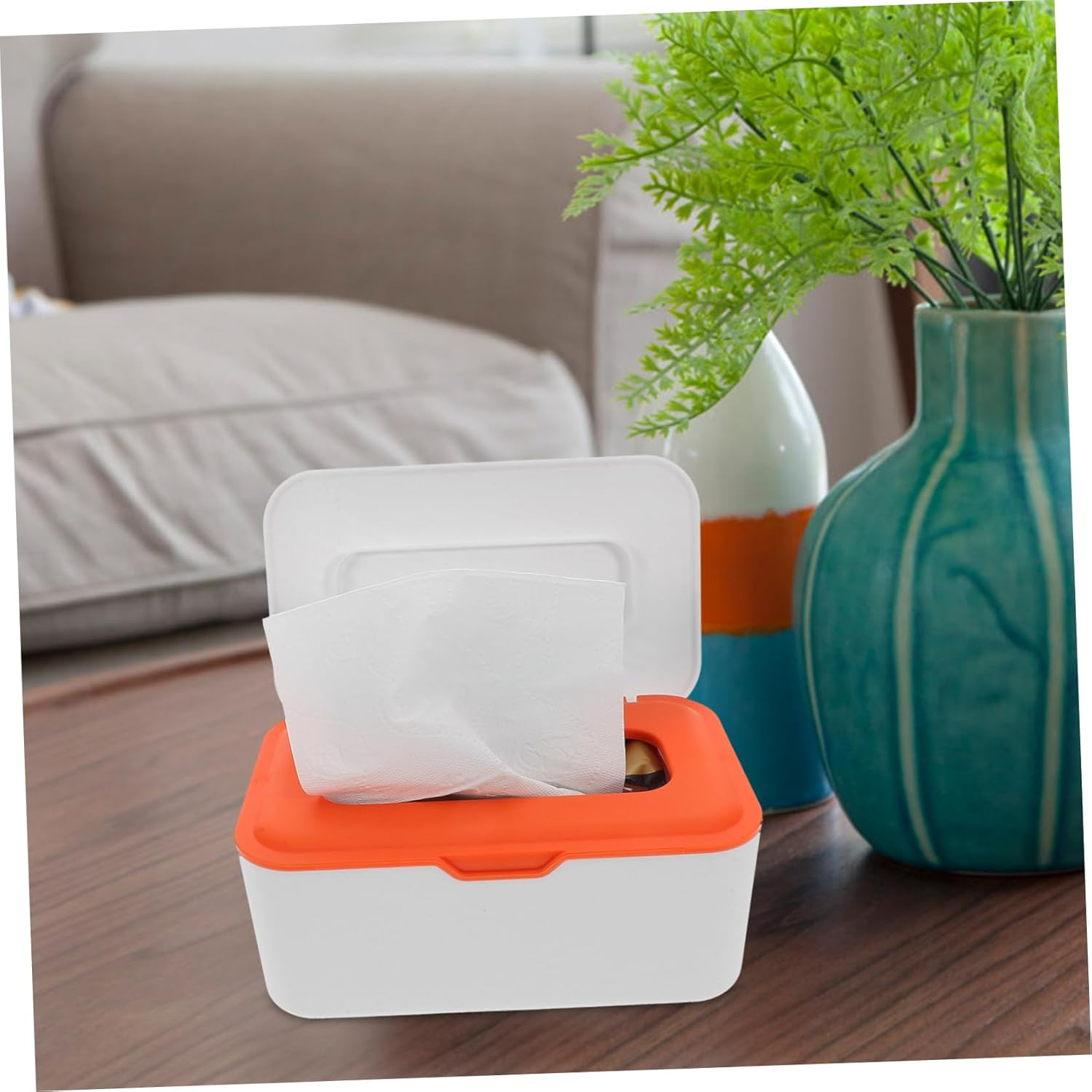 Toyvian 2Pcs Wet Tissue Case Seal Household Wipes Storage Box Travel Dispenser Elegant Organizer Box image number 3