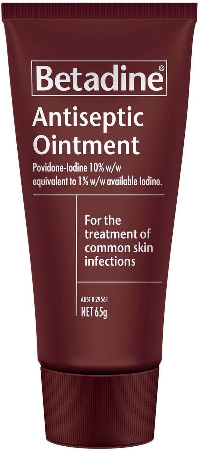 Betadine Antiseptic Ointment, Treatment of Skin Infections, Minor Cuts and Abrasions, Helps Prevent Infection, 65G image number 1