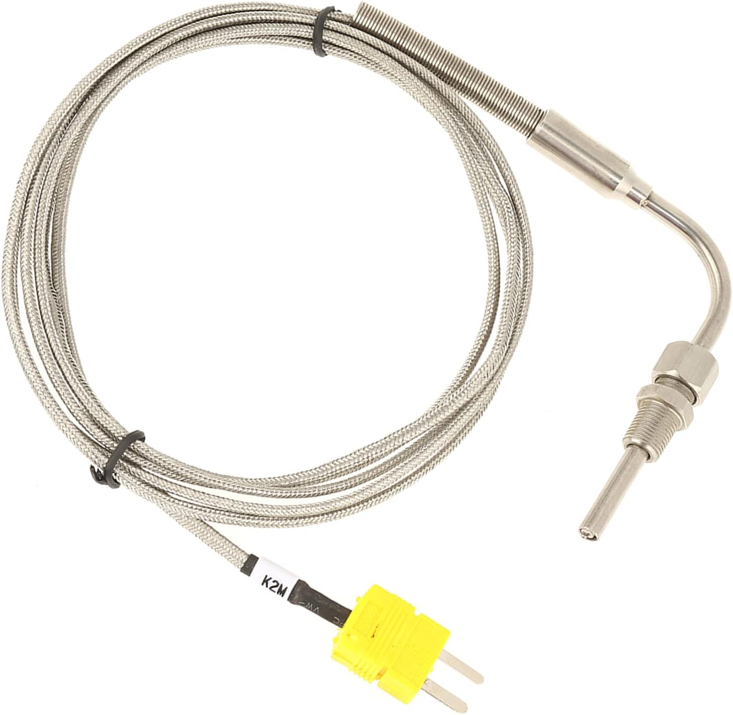 1/8 EGT K-Type Thermocouple,Stainless Steel Probe Thermocouple Temperature Sensors Connector,Adjustable Pressure Lock Exhaust Gas Temp Probe Thermocouple image number 1