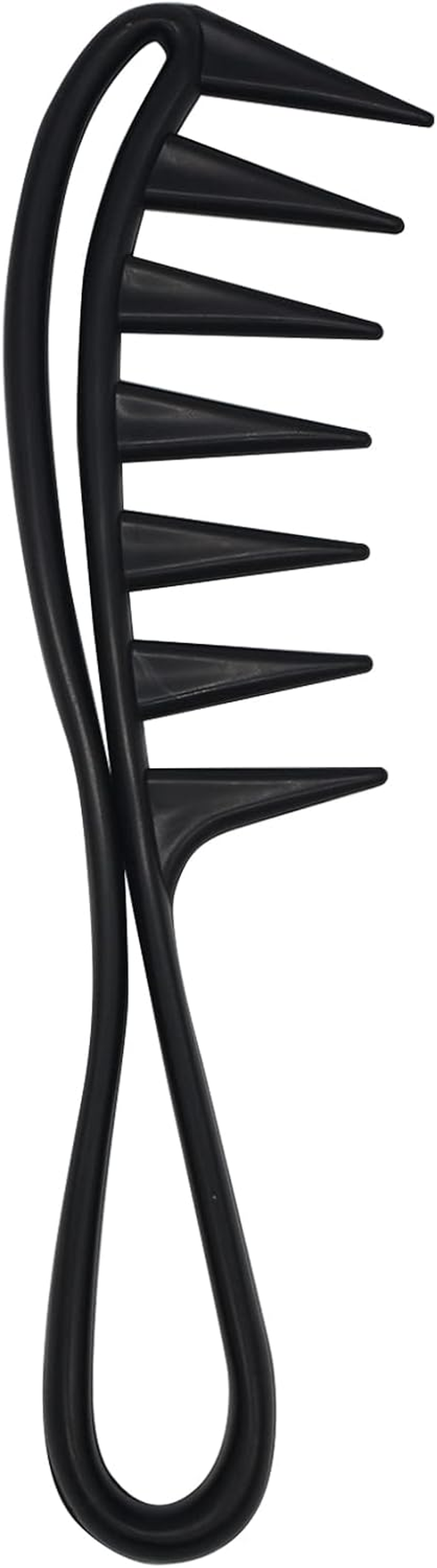 Professional Wide Tooth Shark Combs, Curly Hair Comb, Afro Hair Comb, Large Hairdressing Comb for Salon Barber Comb Hair Styling Comb, Black image number 6
