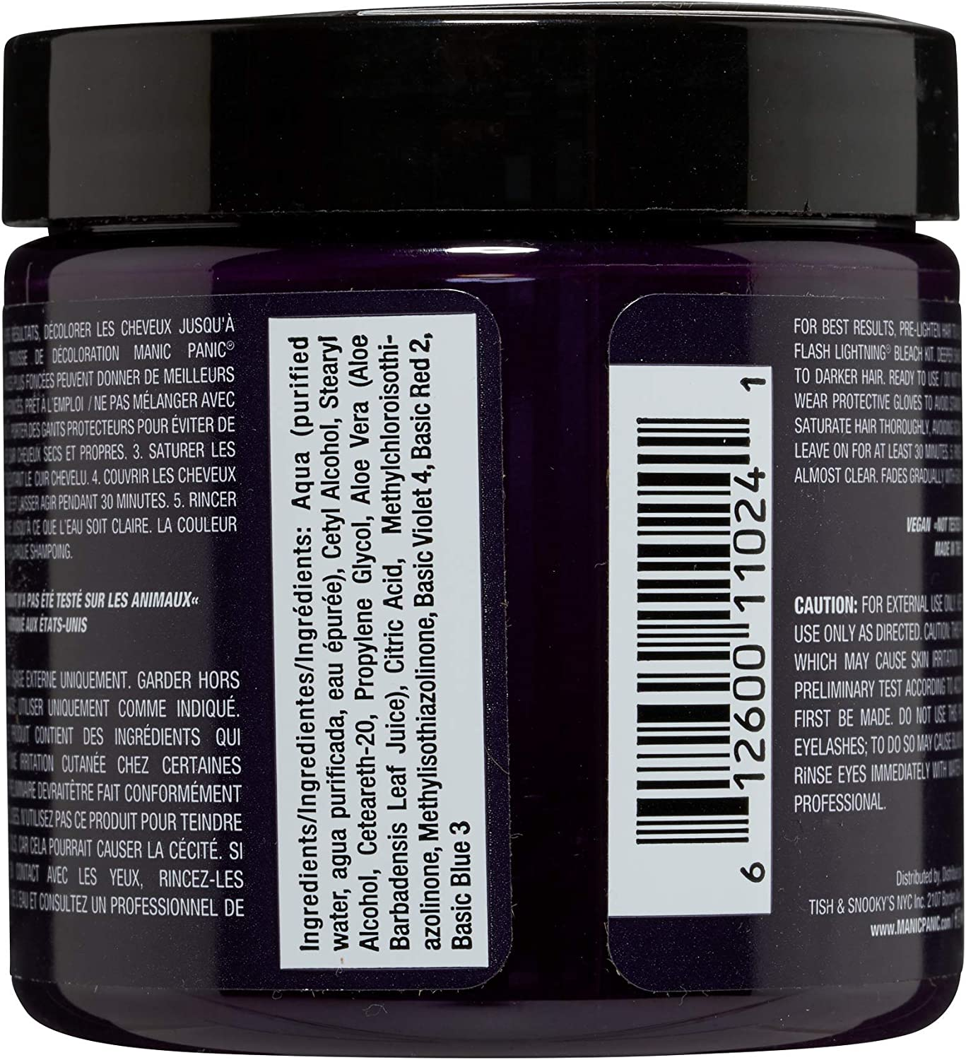 MANIC PANIC Classic Purple Haze Semi Permanent Hair Color - Warm Dark Purple Hair Dye for Women & Men That Lasts 4-6 Weeks - Vegan, Ammonia & Cruelty-Free - Create & Mix Custom Shades (4Oz) image number 2