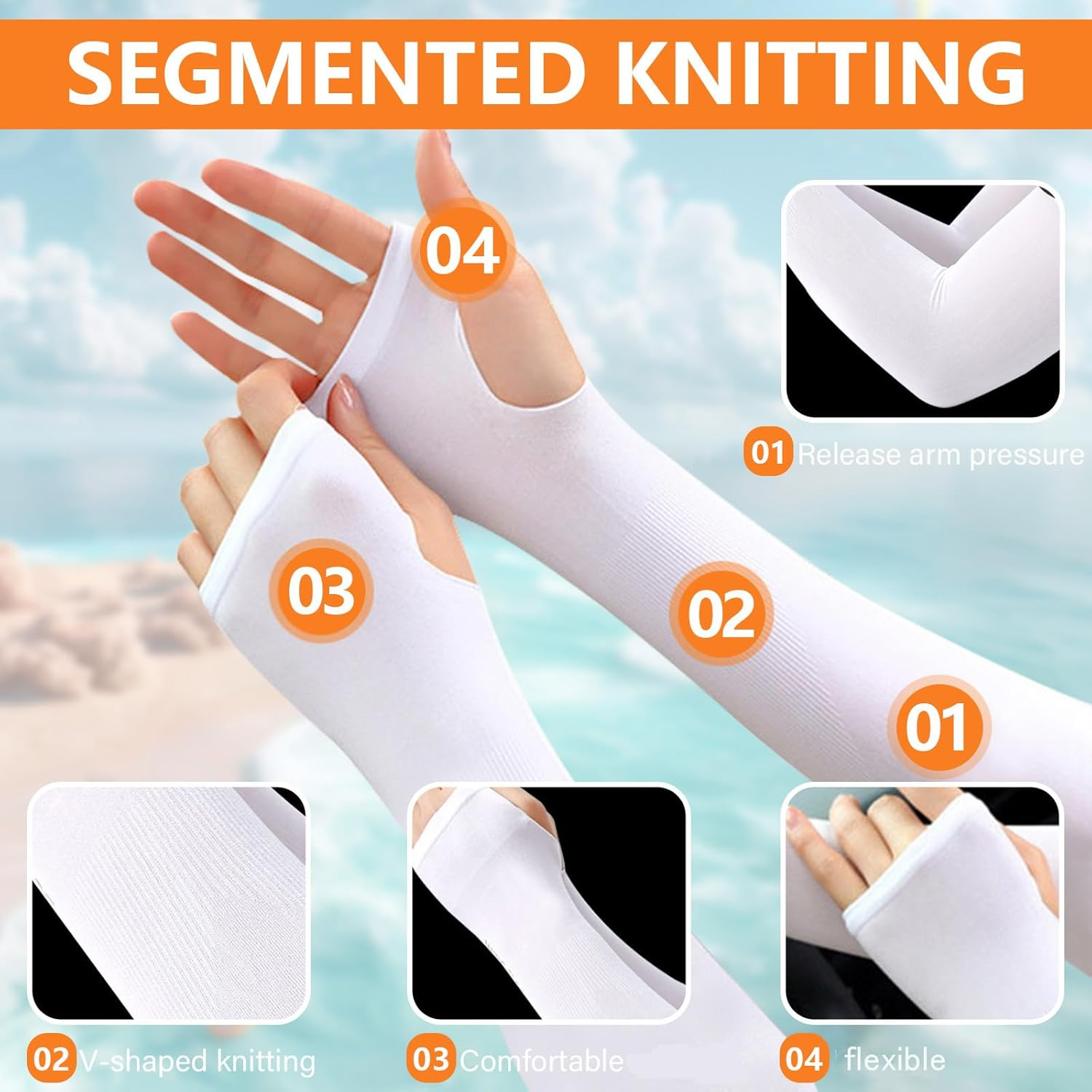 ASTIMESA Sleeves with Thumb Holes, Cooling Sleeves to Cover Arms, Compression Sleeve Shield Protector for Working. image number 1