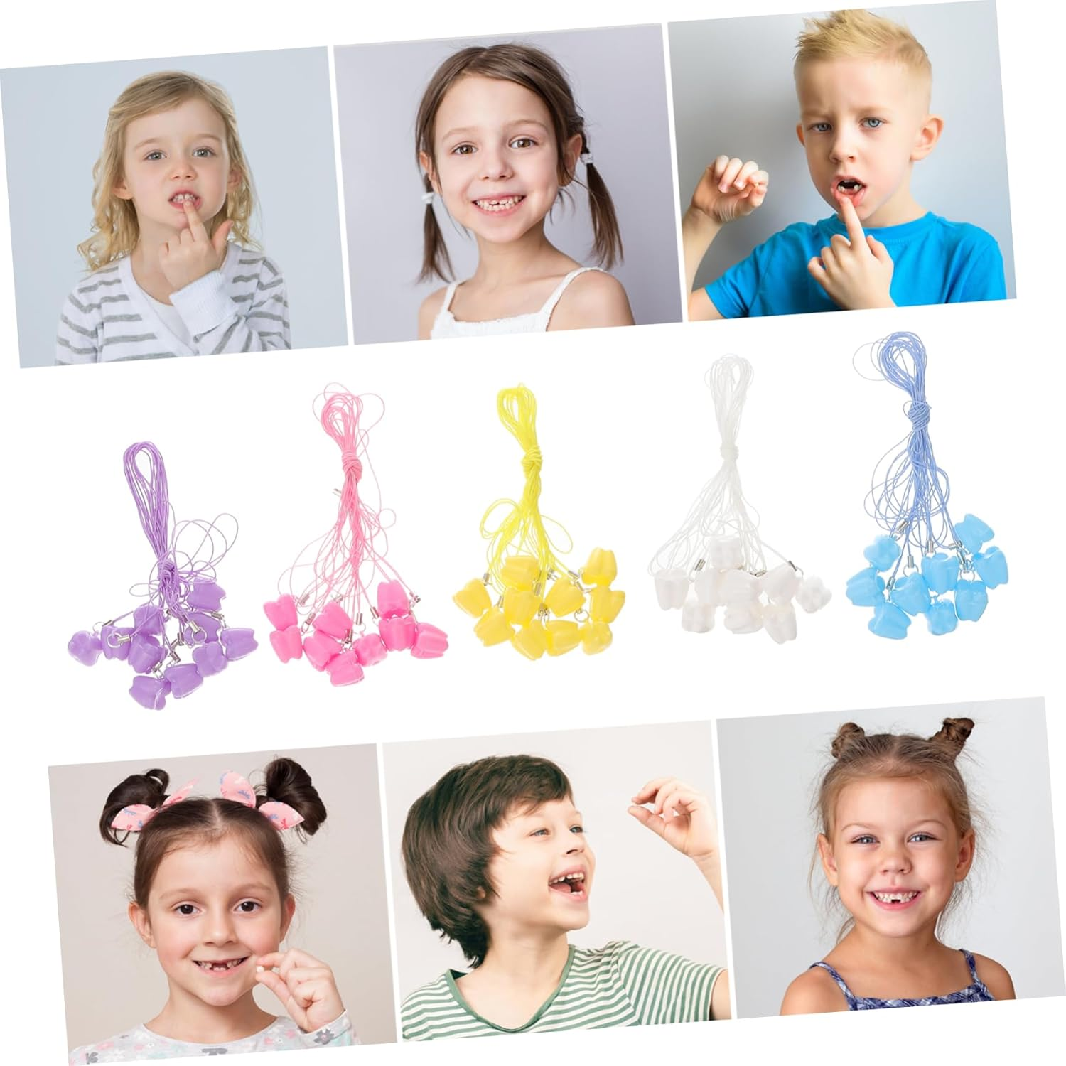 Baby Tooth Keepsake Box and Organizer for Kids, 50Pcs Random Color Tooth Holder Storage Case, Suitable for Baby Memory Preservation and Growth Record image number 1