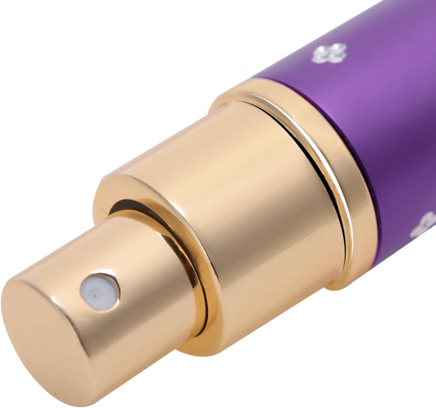 Perfume Atomiser Bottle, 10Ml Aluminium Refillable Perfume Bottle Portable Empty Pump Lotion Perfume Atomizer (Purple) image number 6