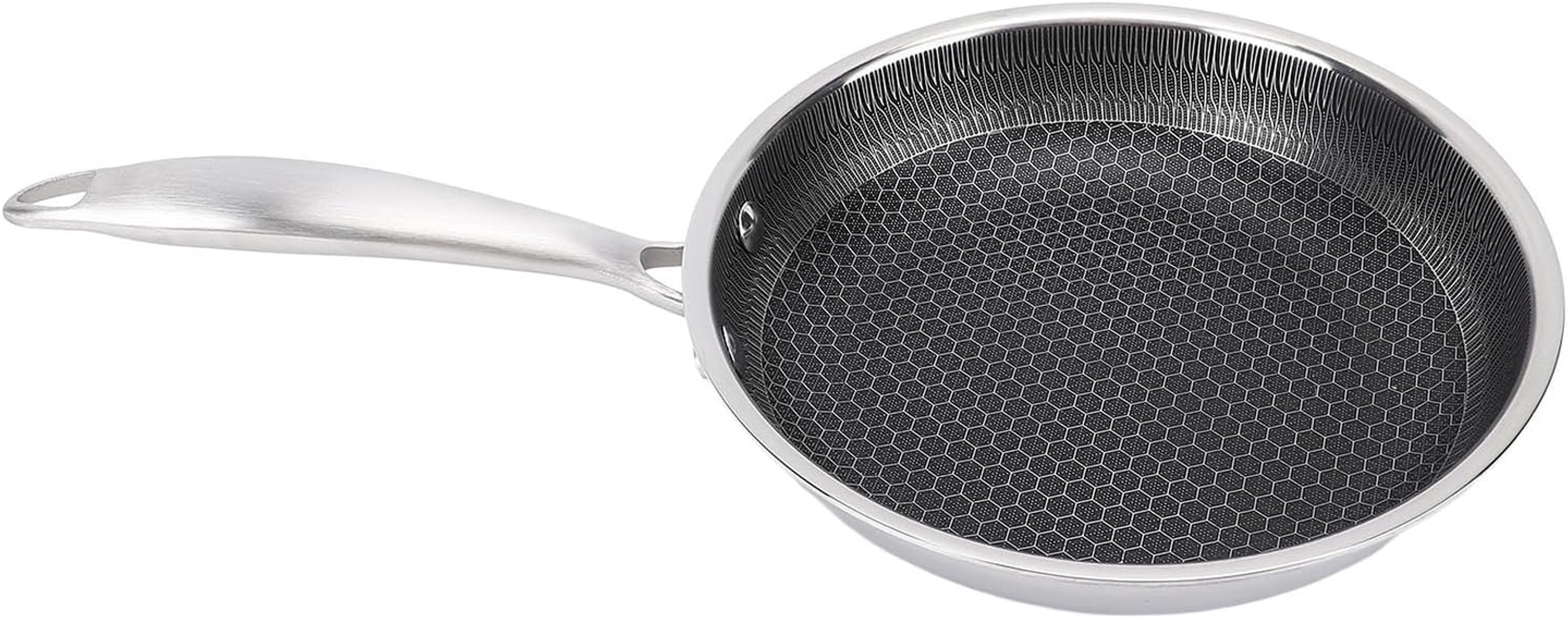 Nonstick Stainless Steel Frying Pan - Honeycomb Skillet, Induction & Gas Compatible, Dishwasher Safe, 316 SUS, 2.2Cm Thick (30Cm) image number 2