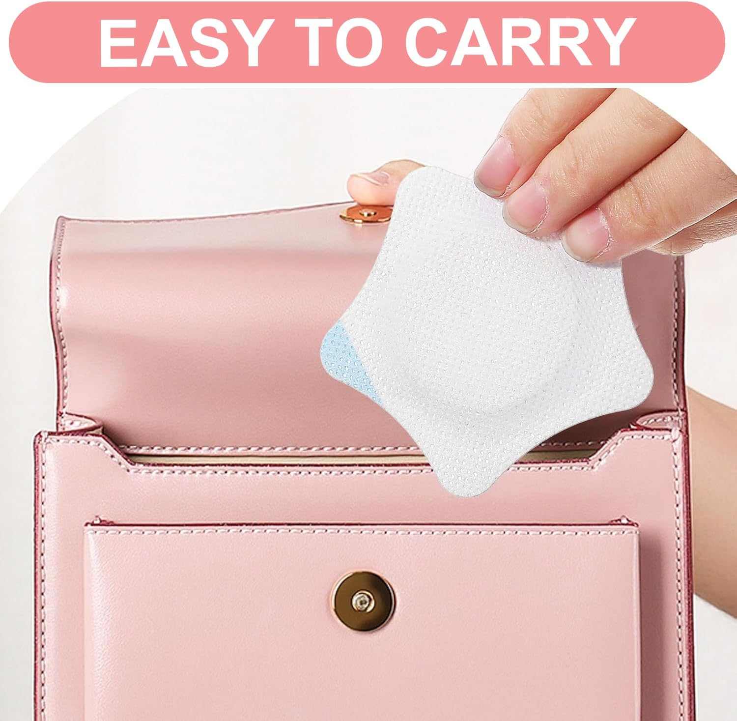 60Pcs Castor Oil Patches + 60Pcs Cotton Cores, 2.76In Self Adhesive Sleep Castor Oil Pack, Portable Multi-Layer Anti-Leak Strong Adhesion Organic Cotton Belly Button Patches for Women. (Without Oil) image number 3