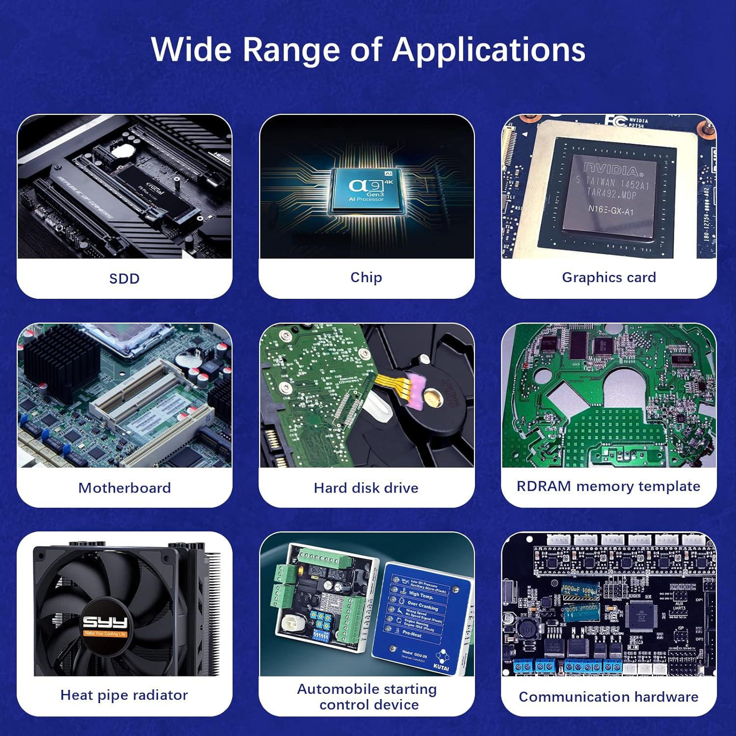 Thermal Pad SYY Silicone Thermal Pads 80X40X3Mm, High Temperature Resistance and Non Conductive for Laptop Heatsink/Gpu/Cpu/Led Cooler image number 1