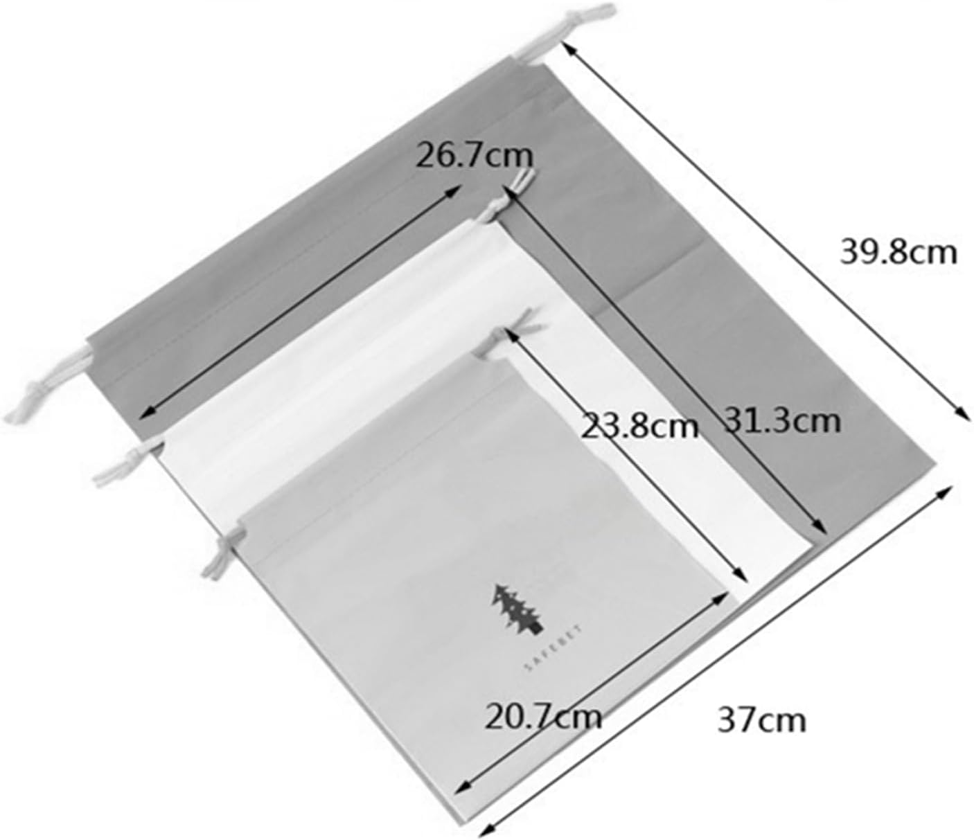 Set of 5 Waterproof Drawstring Bag PE Plastic Folding Sport Home Travel Storage Use Combine C image number 4