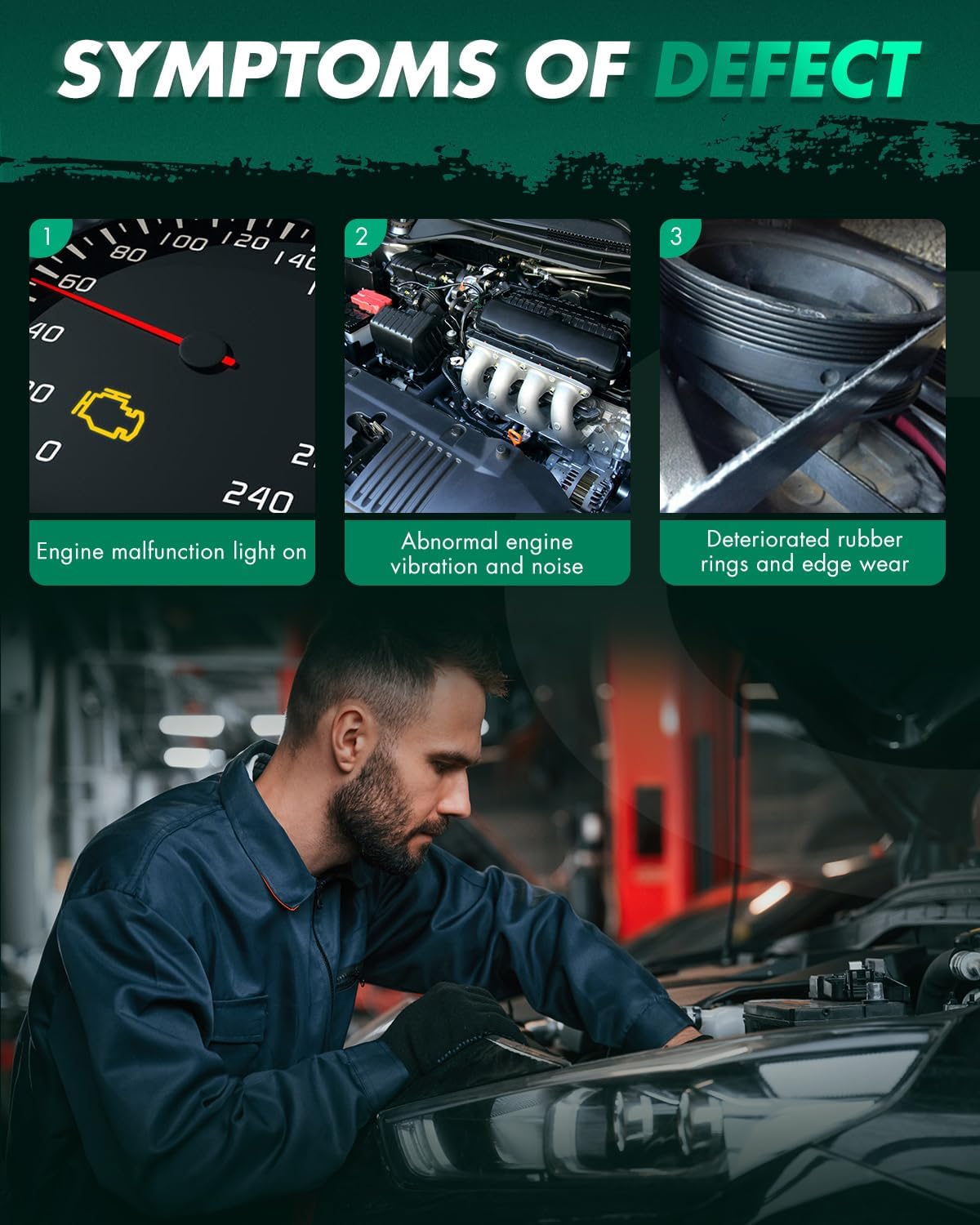 SCITOO 1340820010 Harmonic Balancer Crankshaft Pulley Fits 2004-2006 for Lexus ES330 RX330 2001-2007 for Toyota Highlander image number 6