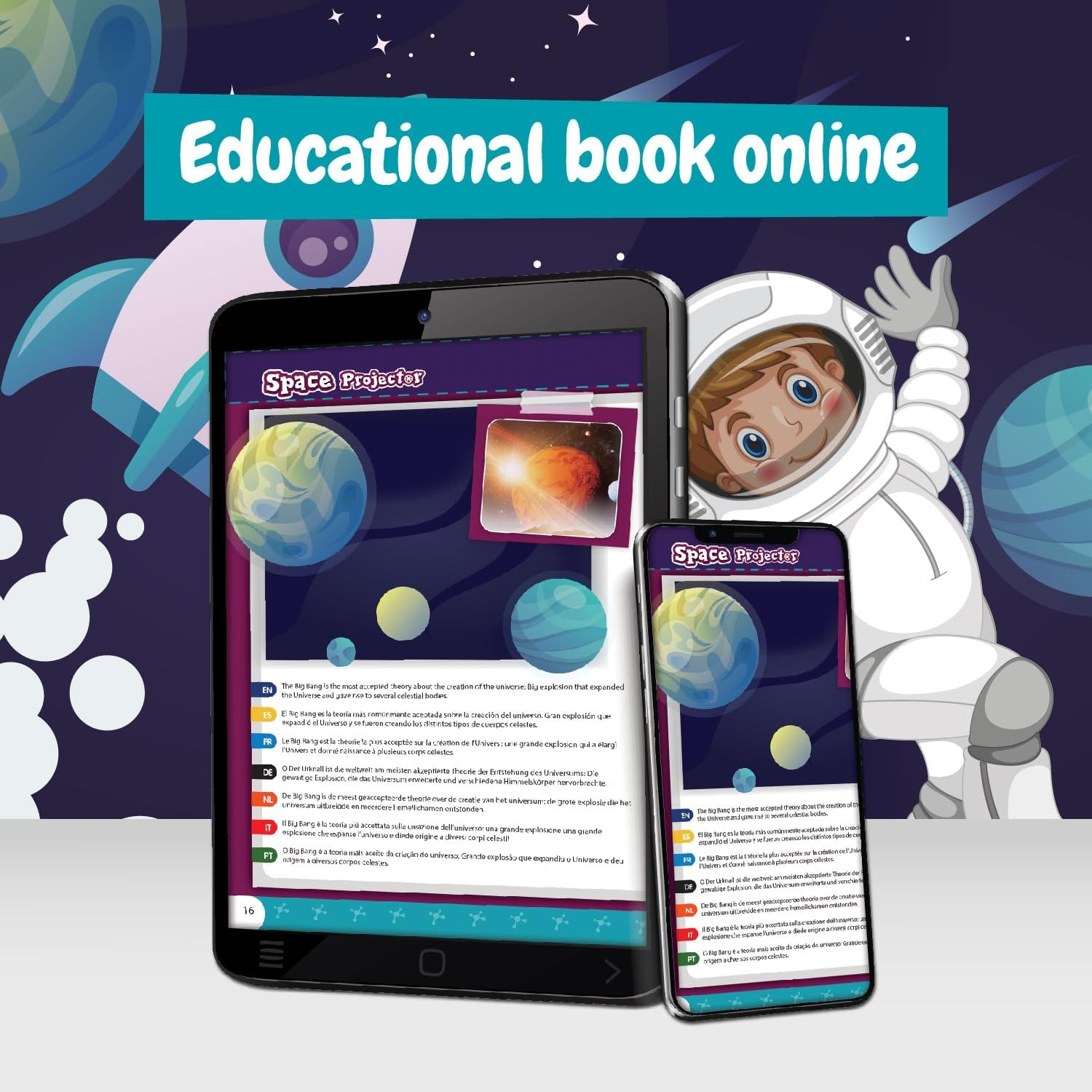 Science4You Space Torch and Projector - Solar System Projector Torch, Explore the Universe, Galaxy Projector Light with Planets for Kids, Space Toys, Games and Gifts for 4 Year Olds Boys and Girls image number 1