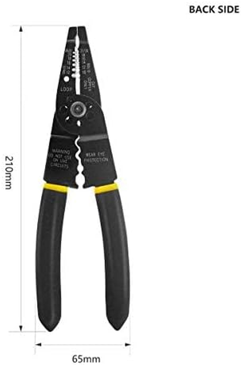 Gunpla Wire Stripper Multi-Function Tool for Cutting Cables Screws Comfortable Gripping Serrate Nose Crimper Cutter Plier Stripping Wires and Crimping Terminals and Connections 8 Inch / 200Mm