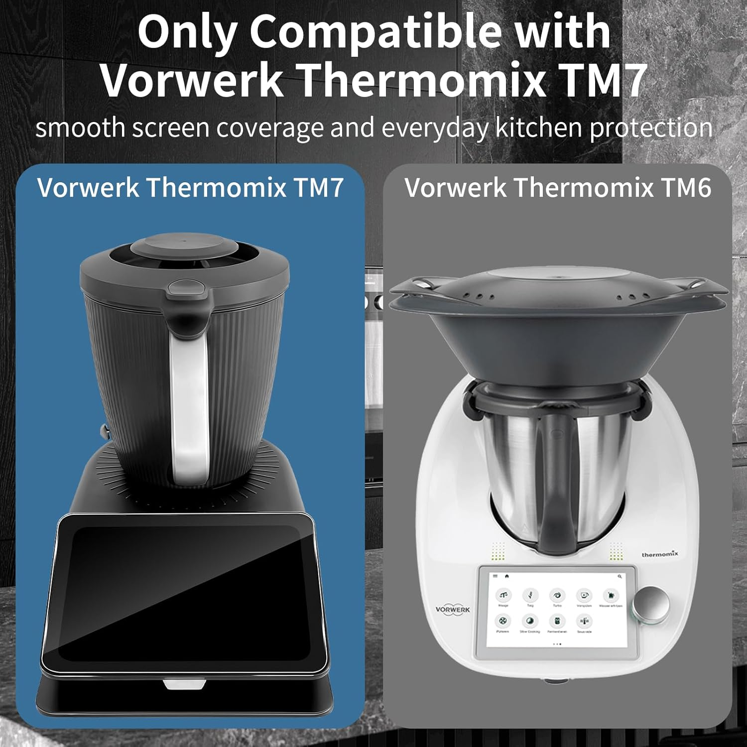 Funrae Screen Protector Compatible with Vorwerk Thermomix TM7 for Tempered Glass, [Pack of 2] 9H Hardness Screen Protector, 0.33 Mm Ultra Clear Film, Anti-Scratch Protective Glass, Anti-Bubble Film image number 5