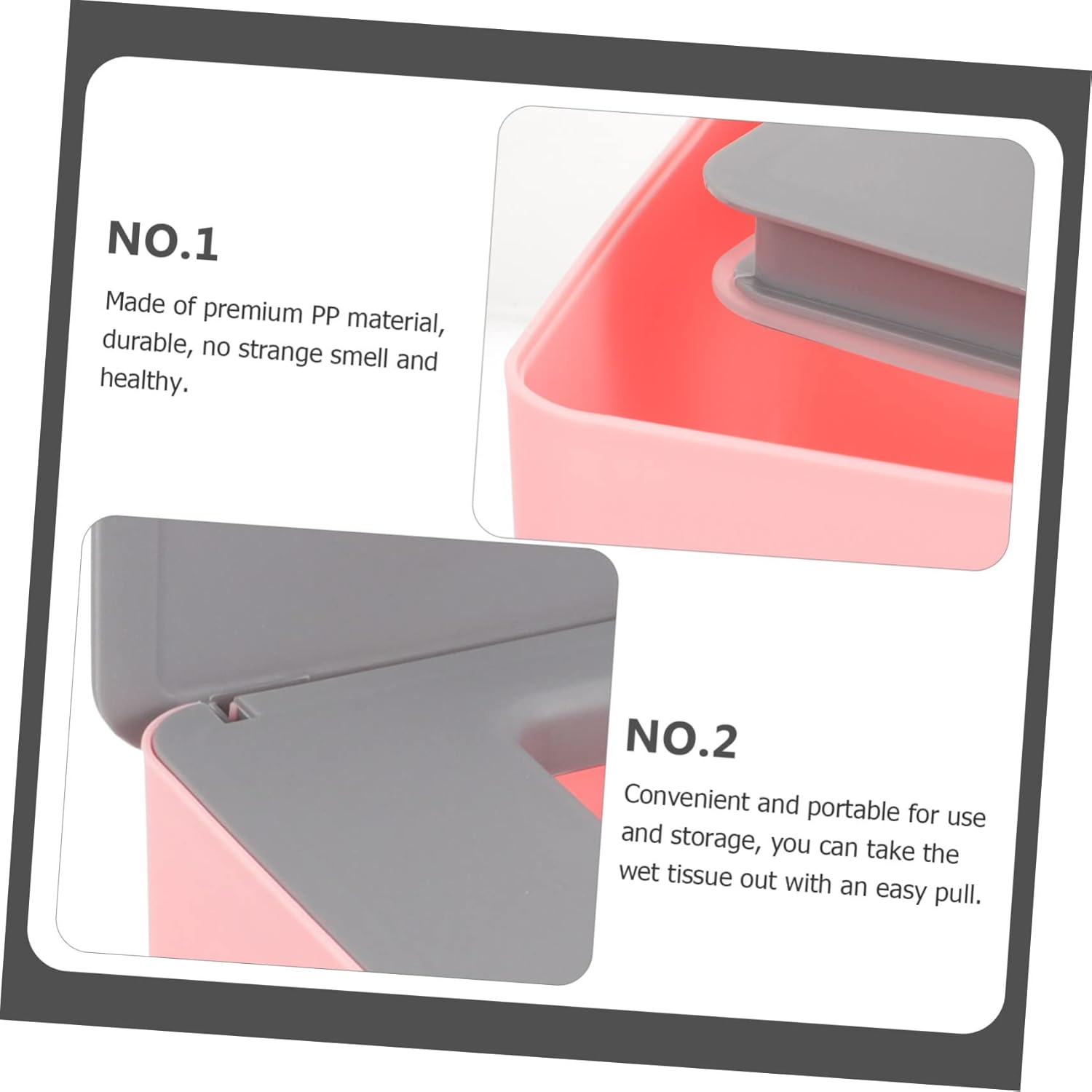 Luxshiny Lightweight Wipes Box Modern Napkin Dispenser Compact Tissue Holder for Desktop image number 1