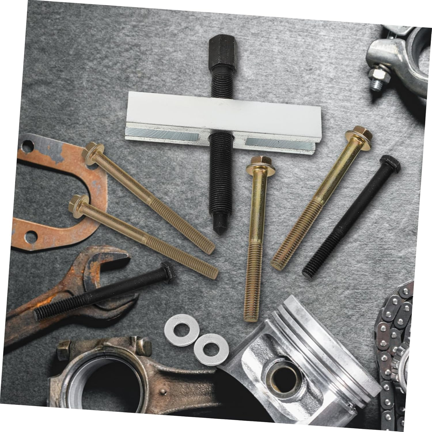 COSMEVIVI Heavy Duty Crankshaft Belt Pulley Puller Tool Set Universal Bearing Puller for Automotive Engine and Motorcycle Repair Mechanic Workshop Equipment image number 4