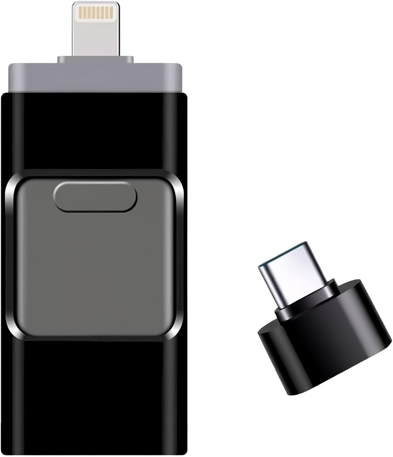 1TB USB Flash Drive, Iphone 4-In-1 Data Storage, External Data Storage USB 3.0 High-Speed Transfer, Thumb Drive External Storage, Memory Stick for Data Backup, Compatible with Iphone/Ipad/Pc/Android