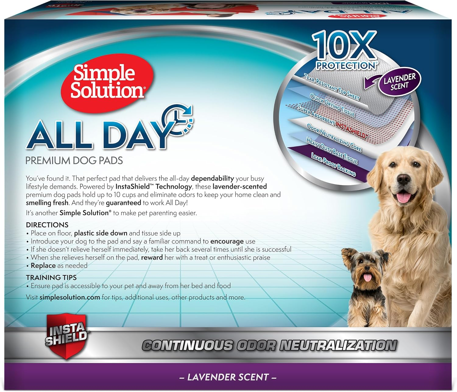 Simple Solution All Day Premium Dog Pads, 58 X 61Cm, 100Pk image number 6