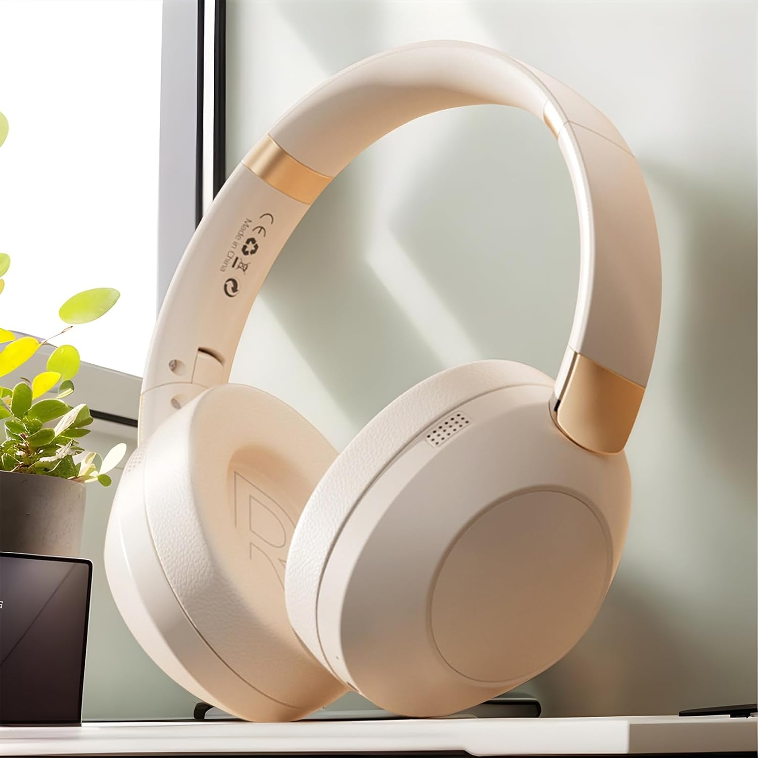 Evnbhgyu Wireless over Ear Headphones | Stereo Headset,Headphones over Ear Wireless Stereo Noise Cancelling Foldable Headset for Home Cellphone PC image number 5