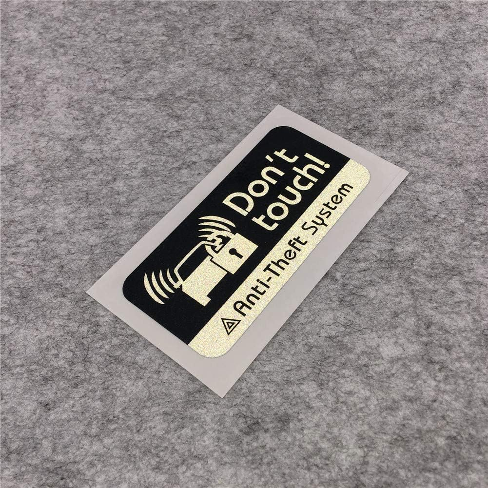 Horayten 2X Car Styling Vinyl Tape Warning DO NOT Touch Anti-Theft System Auto Window Sticker Decal 3M 70X33Mm image number 1