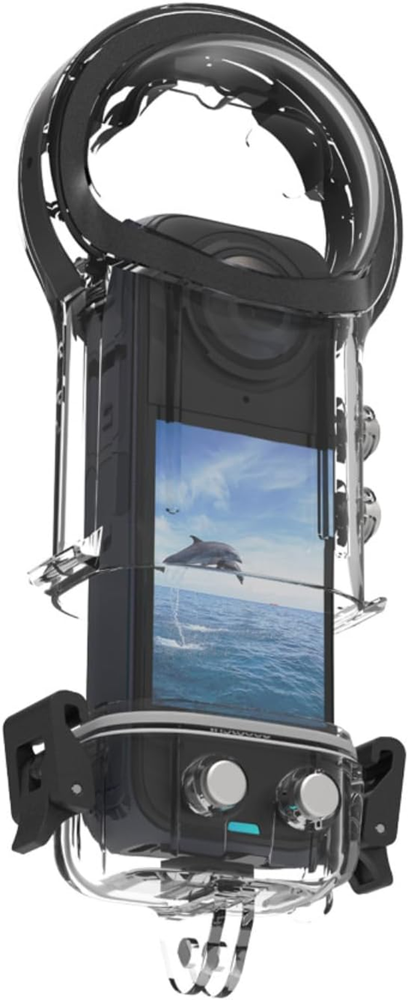 164Ft Invisible Dive Case for Insta 360 X4, IPX8 Waterproof Housing Case, Underwater Protective Shell, with Bracket Accessories image number 2