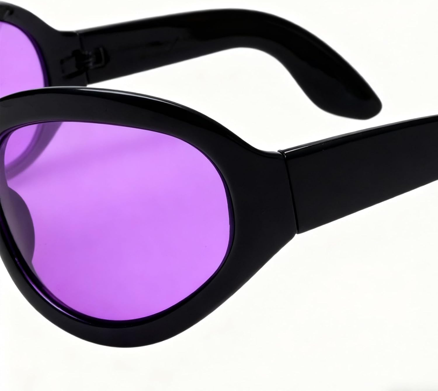 Veasbuu Sunglasses Trendy | Trendy Eyewear | Violet Sunglasses with Curved Nose Pads | for Men Women Birthday Commuting Street Wear Party Music Festivals Club Photography image number 3