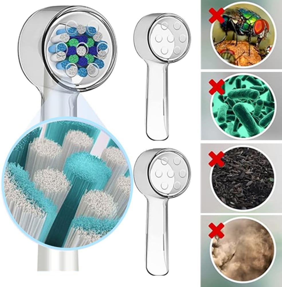 Cuicanfla 6 Pcs Electric Toothbrush Cover, Toothbrush Heads Cover Caps for Protecting, Case Contributes to Sanitary Health image number 2