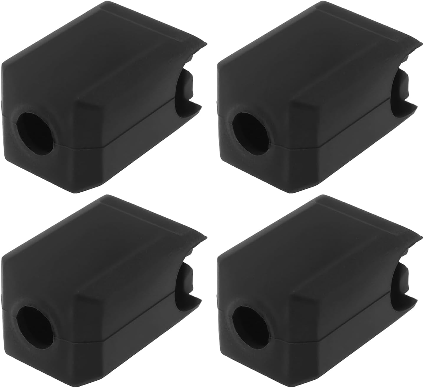 OTOTEC 4 Pieces 3D Printer Silicone Cover Socks 21.5 * 13.5 * 11.5Mm 3D Printer Accessories Compatible with Bambu Labs X1C P1P P1S X1 Black image number 3