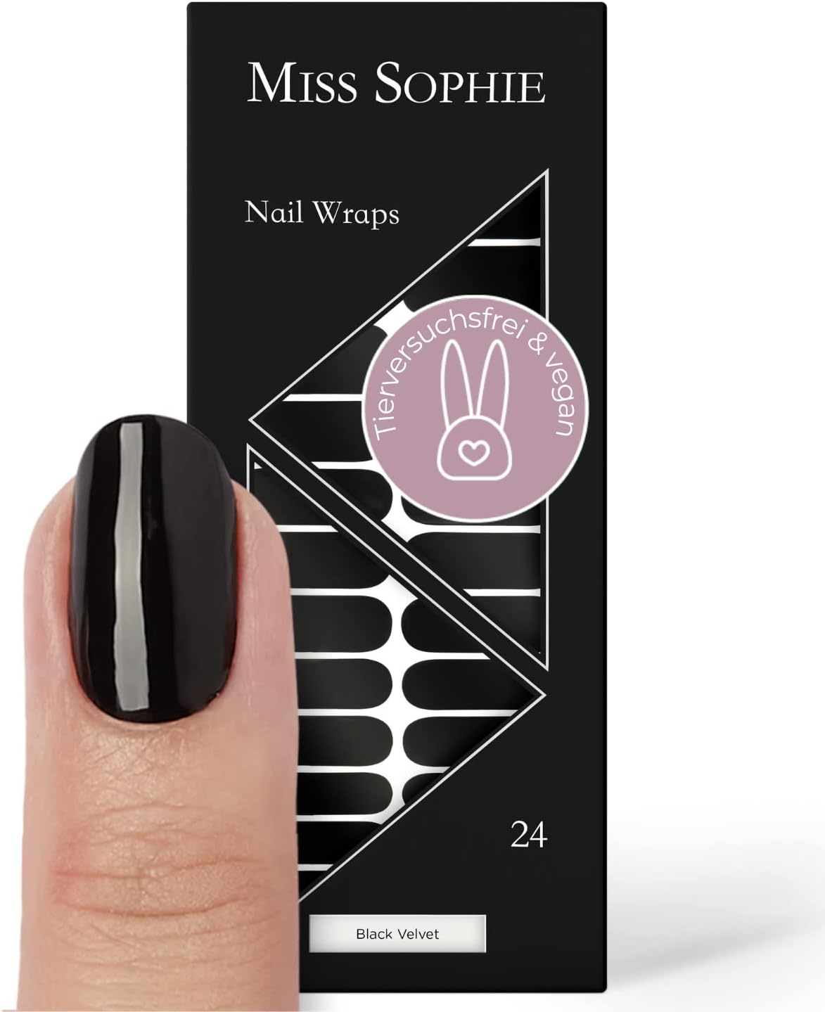 Miss Sophie First Kiss Nail Wraps 24 Ultra Thin Self-Adhesive Long-Lasting Pink Nail Foils