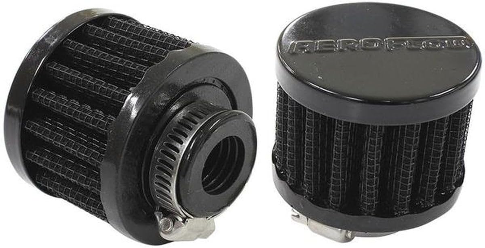 Aeroflow AF2271-1340 5/8" Univ Clamp on Filter 2" O.D,1-1/2" H,Black Top