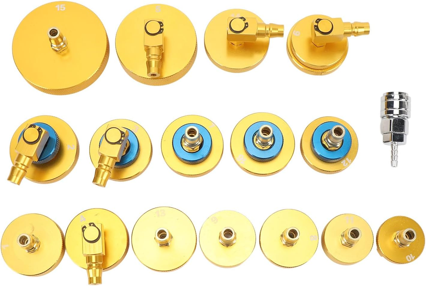 Master Cylinder Bleeder Tool Kit, Aluminum Rubber Ring Brake Fluid Bleeder Adapter Kit for Vehicles Brake Fluid Bleeding or Refilling image number 5