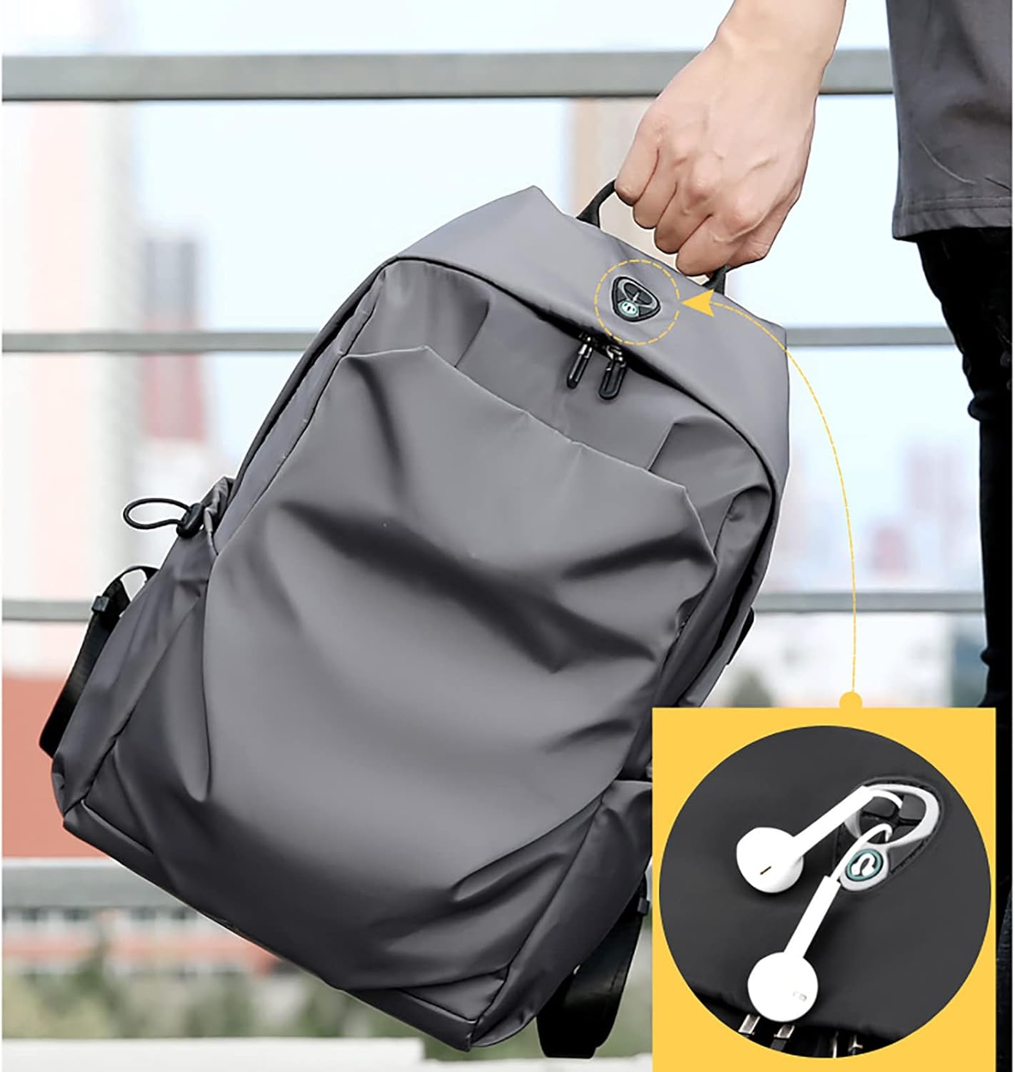 Everyday Backpack 20L, Carry-On Backpack with Laptop Sleeve and Portable Charger Compartment Color-1 image number 2