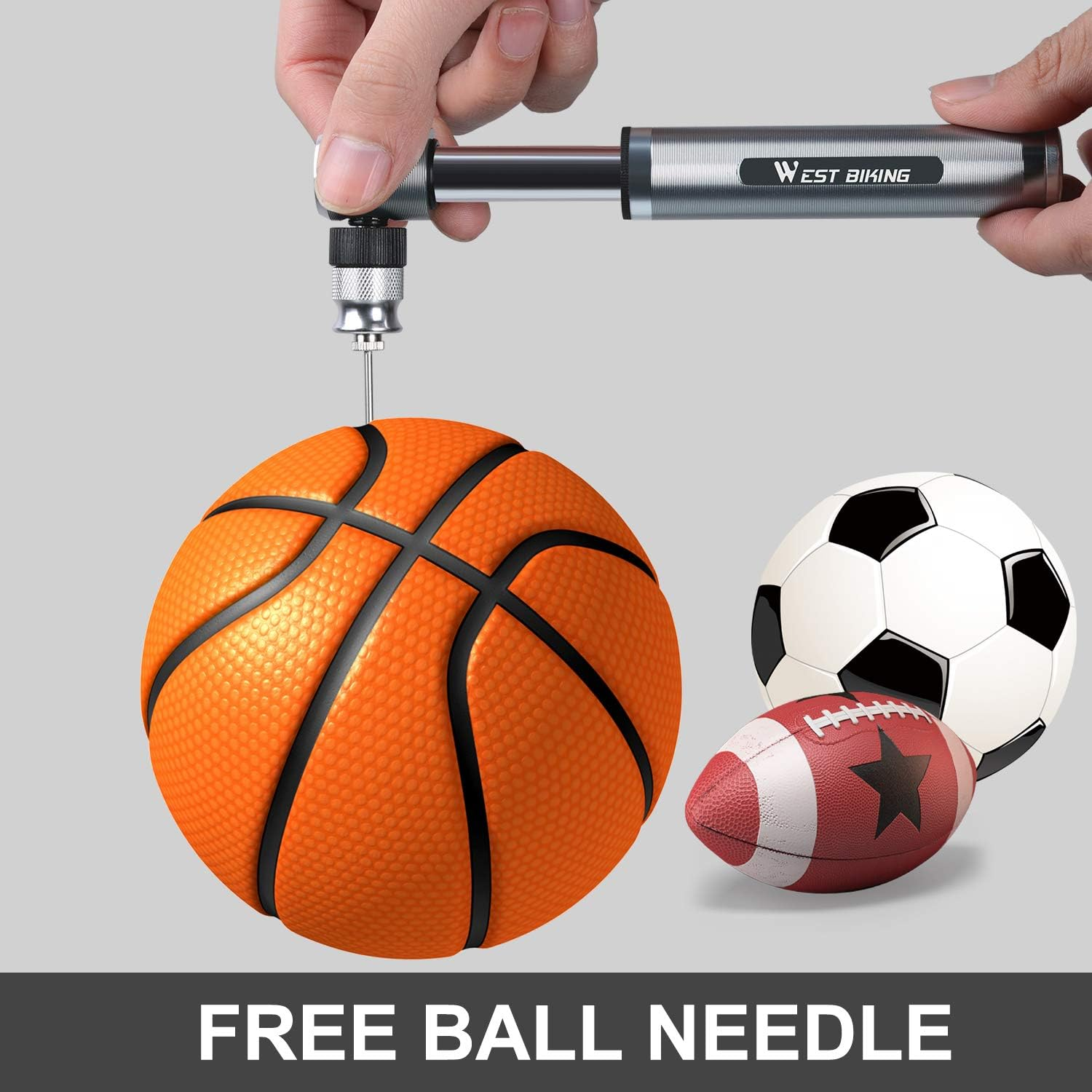 Mini Bike Pump - Fits Presta & Schrader- 160 PSI - Includes Mount Kit -Compact & Light - Bicycle Tire Pump for Road,Mountain and BMX Bikes