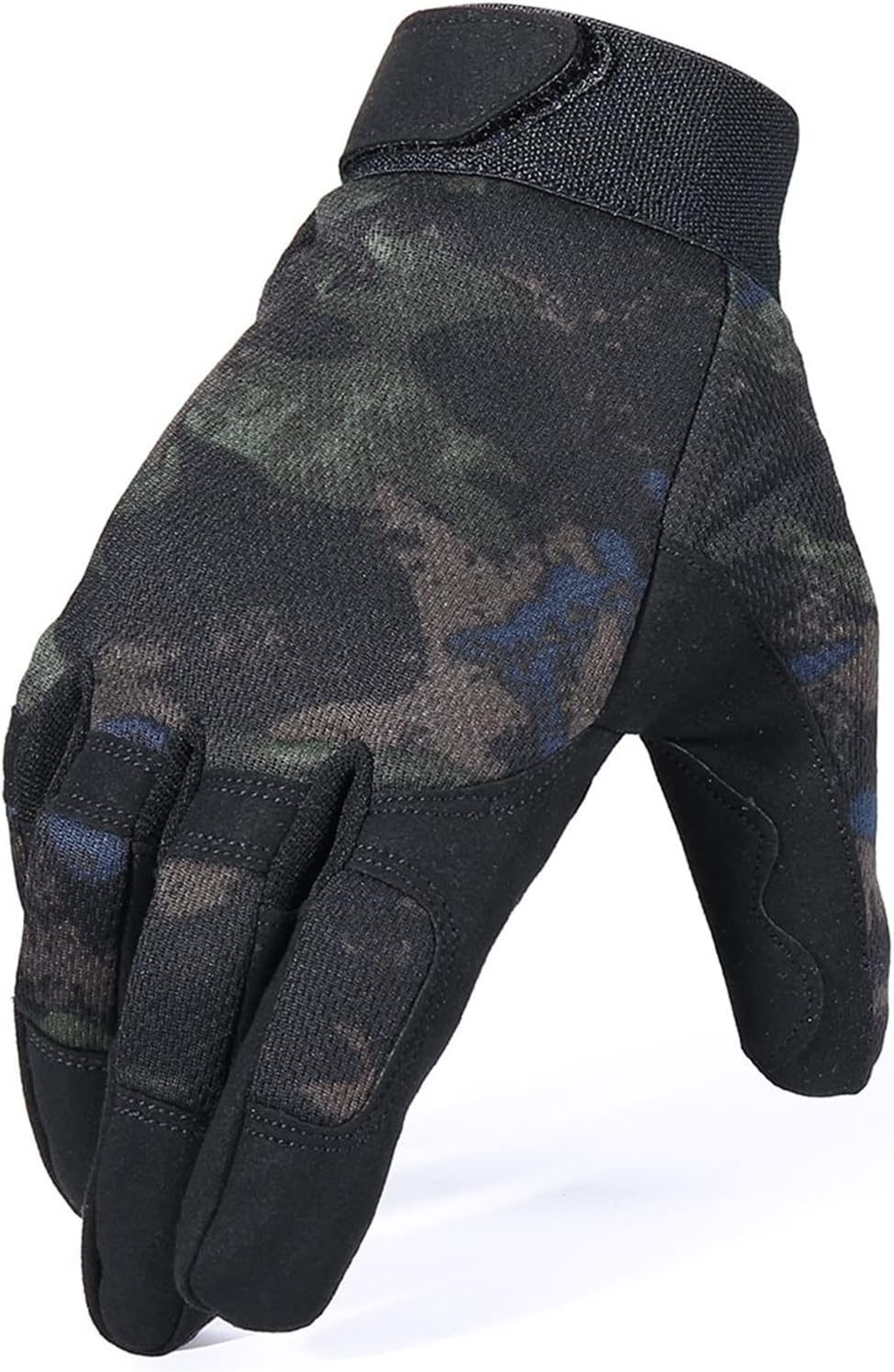 KANGYEBAIHUODIAN Motorcycle Full Finger Gloves Enduro Motocross Pit Biker Riding Motorbike Racing Protective Gear MTB BMX Moto Glove Men Women (Color : A9 Camoblack, Size : XL)