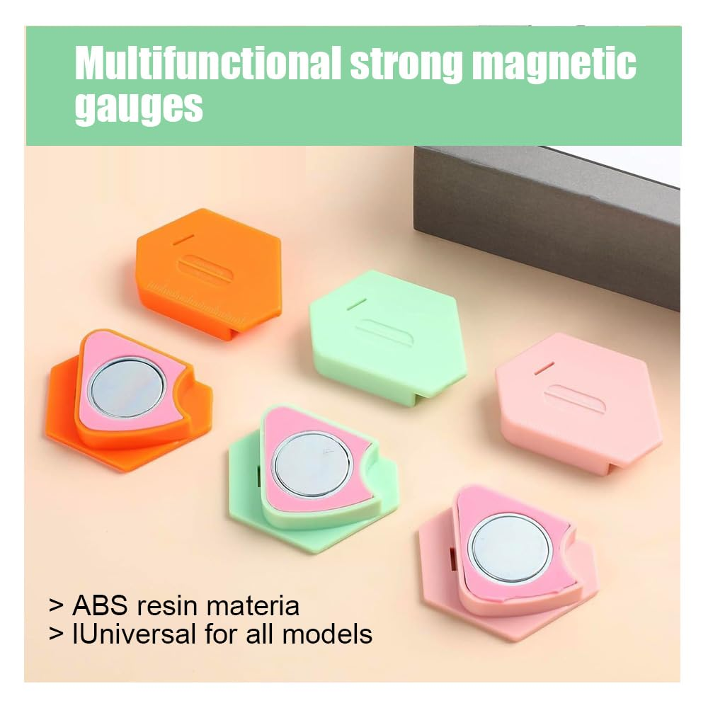 3Pcs Magnetic Seam Guide for Sewing Machine, Hemmer Guide with Scale Universal Sewing Accessories, Multi-Purpose Tool (3 Colors)