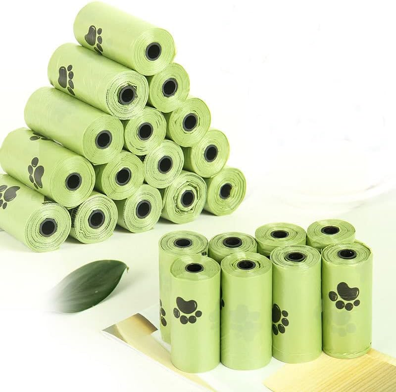 Pack of 240 Biodegradable Dog Bags Dog Waste Bags, Compostable Poop Bags for Pets, 23 X 33 Cm (16 Rolls, 15 per Roll)
