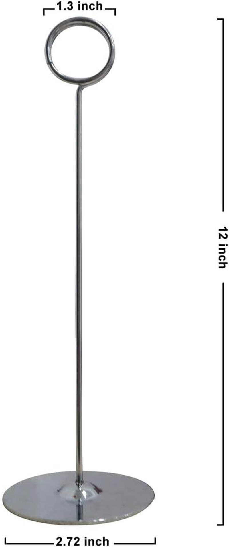 Urban Deco Place Card Holder Table Number Holder Wedding Card Holder 12 Inch Set of 16 for Restaurants Weddings Banquets (12" Silver Place Card Holder) image number 6